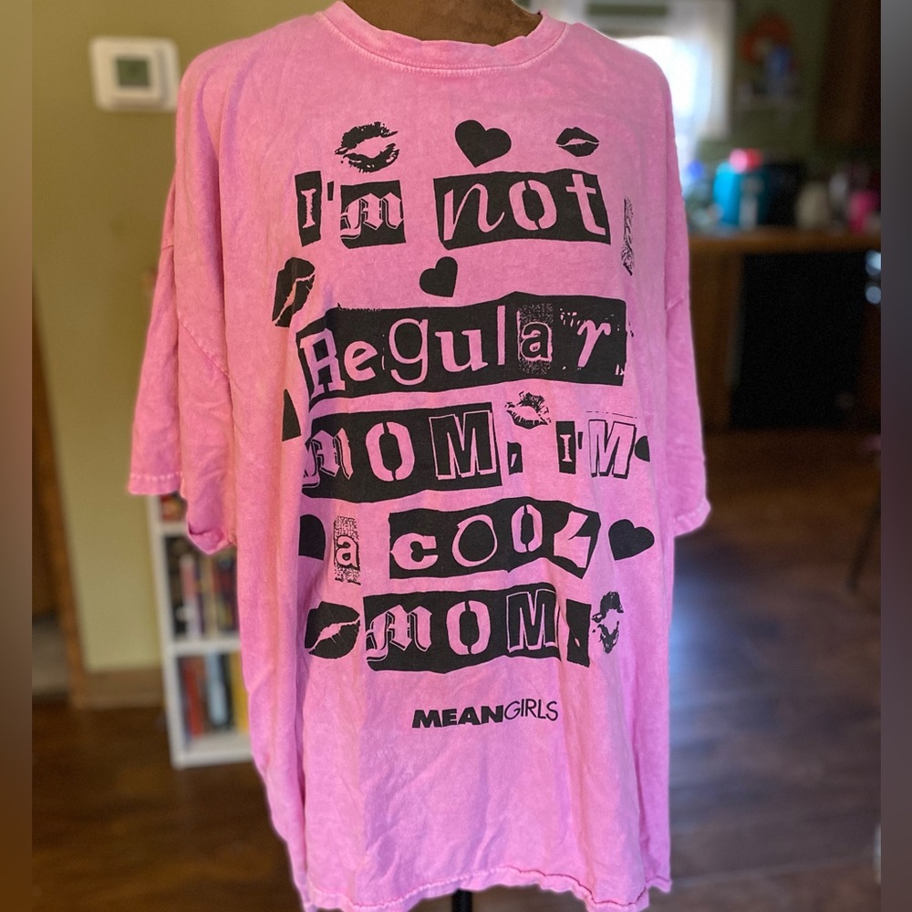 Mean girls pink and black shirt sleeve t shirt